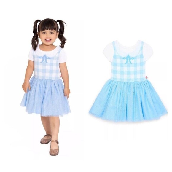 The Wizard of Oz Toddler Girl Dorothy Cosplay Sweater Dress  Size 5T  NWT - Picture 1 of 8
